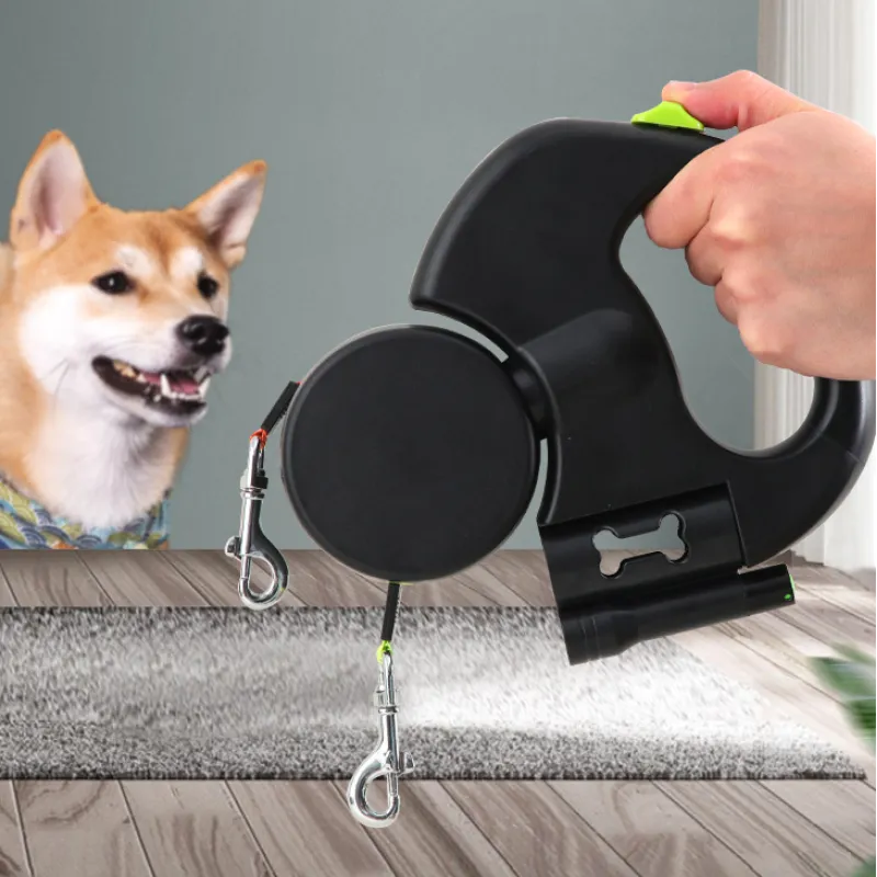 3-in-1 Dual Retractable Dog Leash