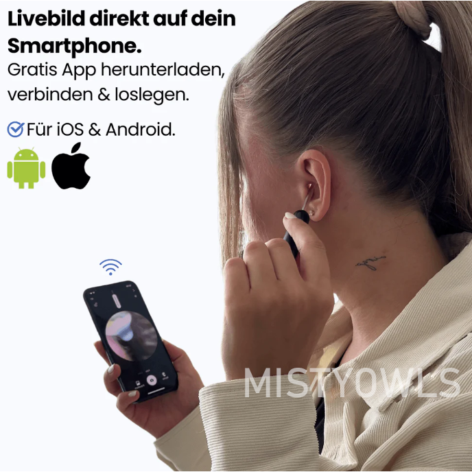 MistyOwls Kabelloser Ohrreiniger mit Kamera