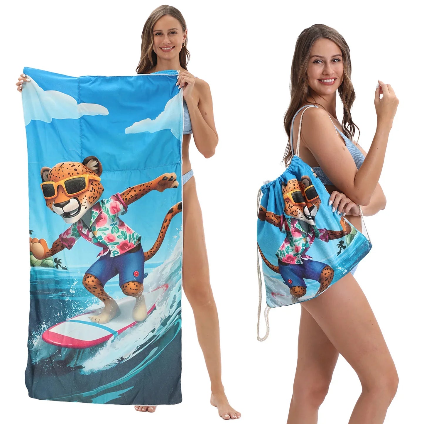 🔥HOT SALE🏖️ 2-in-1 Organic Cotton Towel Bag🔥