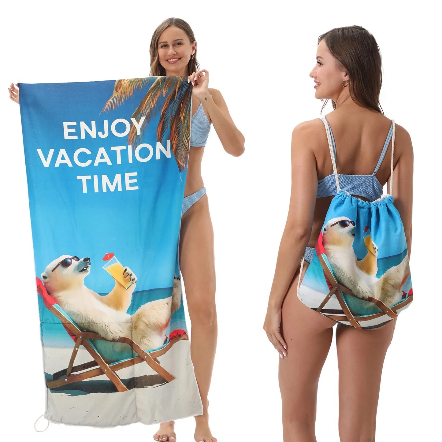 🔥HOT SALE🏖️ 2-in-1 Organic Cotton Towel Bag🔥