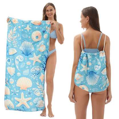 🔥HOT SALE🏖️ 2-in-1 Organic Cotton Towel Bag🔥
