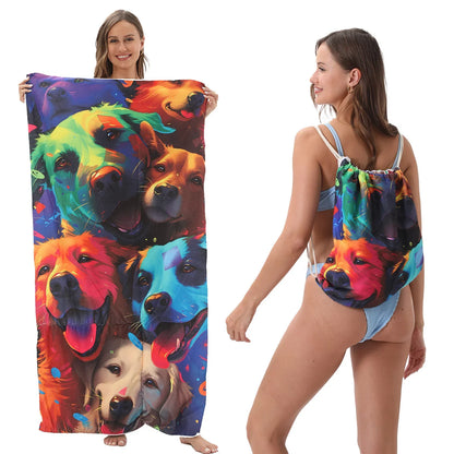 🔥HOT SALE🏖️ 2-in-1 Organic Cotton Towel Bag🔥