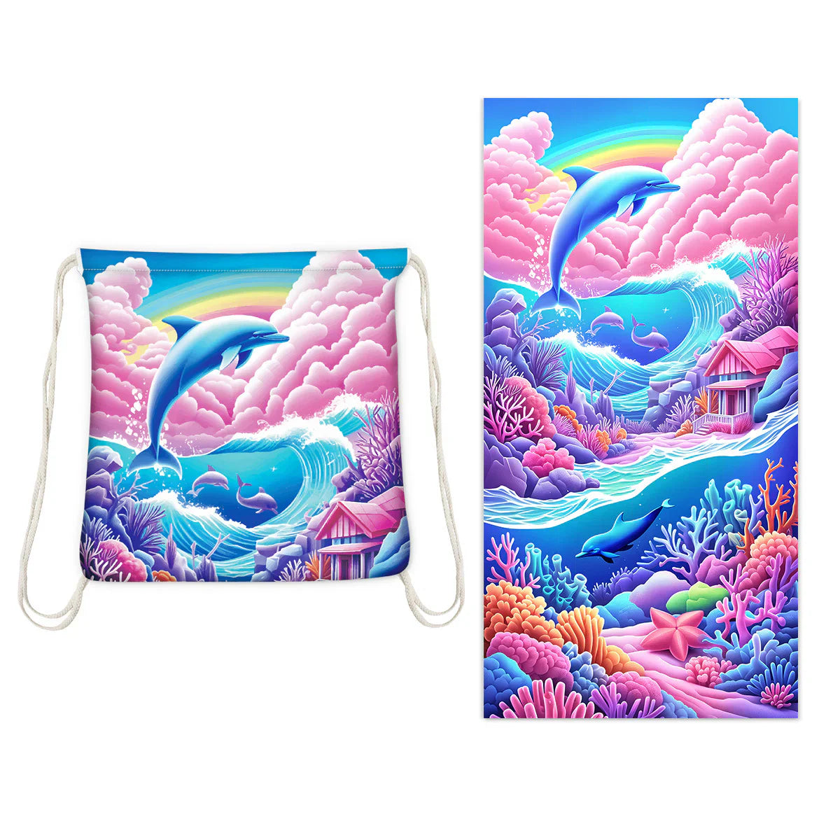 🔥HOT SALE🏖️ 2-in-1 Organic Cotton Towel Bag🔥