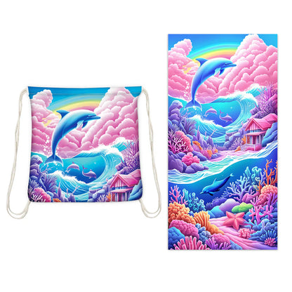 🔥HOT SALE🏖️ 2-in-1 Organic Cotton Towel Bag🔥