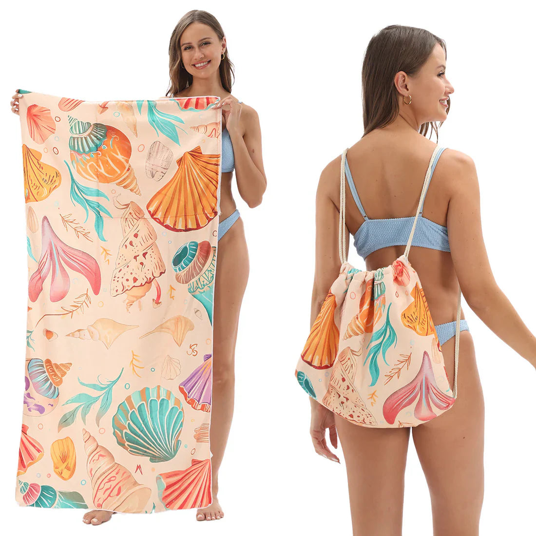 🔥HOT SALE🏖️ 2-in-1 Organic Cotton Towel Bag🔥