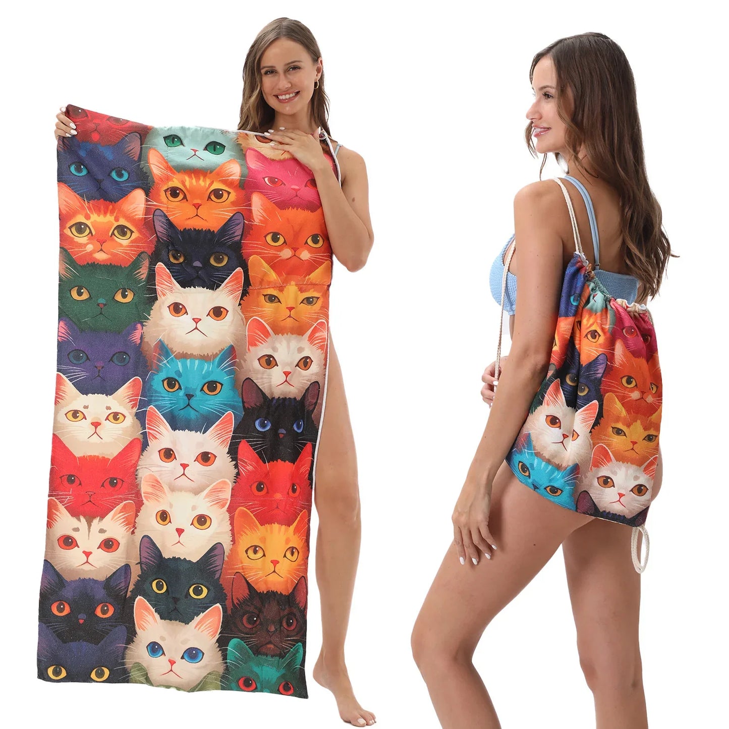 🔥HOT SALE🏖️ 2-in-1 Organic Cotton Towel Bag🔥