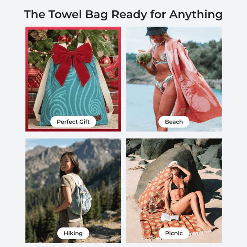 🔥HOT SALE🏖️ 2-in-1 Organic Cotton Towel Bag🔥