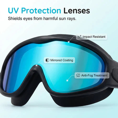 👓Anti-Fog Swimming Goggles – Clear · Comfortable Vision 💧