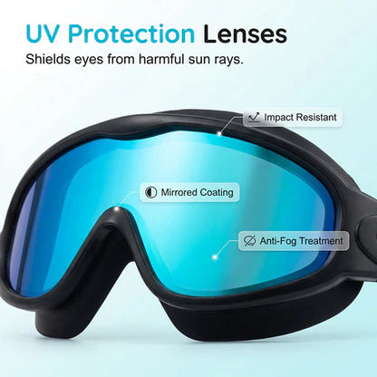 👓Anti-Fog Swimming Goggles – Clear · Comfortable Vision 💧