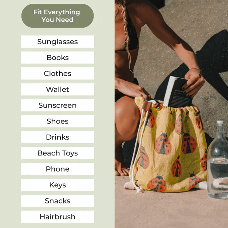 🔥HOT SALE🏖️ 2-in-1 Organic Cotton Towel Bag🔥