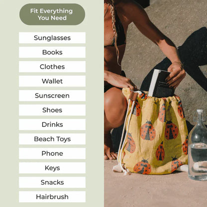 🔥HOT SALE🏖️ 2-in-1 Organic Cotton Towel Bag🔥