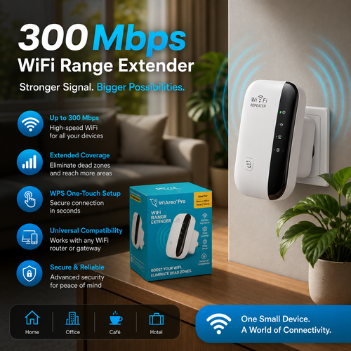 💥50% OFF💥Large Area Internet Booster · WiFi Repeater WiArea® Pro