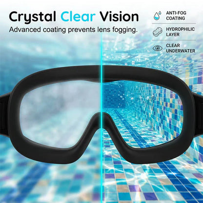 👓Anti-Fog Swimming Goggles – Clear · Comfortable Vision 💧