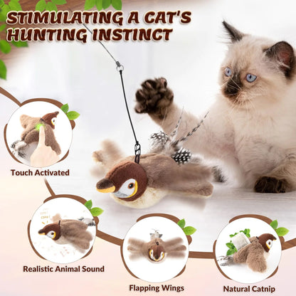 Flying Bird Cat Toy – Electronic & Rechargeable