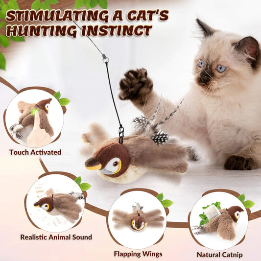 Flying Bird Cat Toy – Electronic & Rechargeable