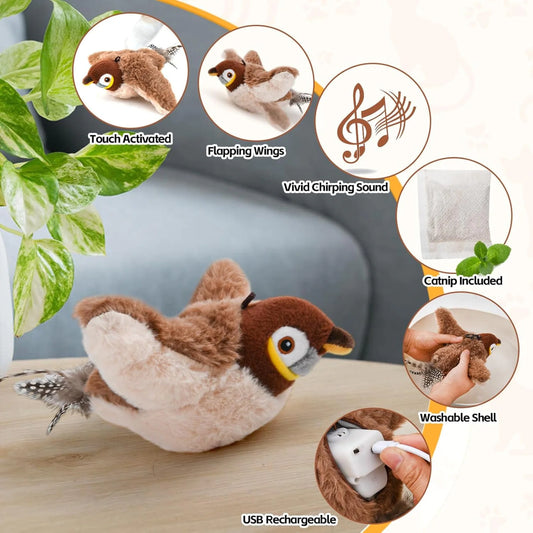 Flying Bird Cat Toy – Electronic & Rechargeable