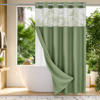 🔥50% OFF🔥Premium Waffle Pattern Shower Curtain
