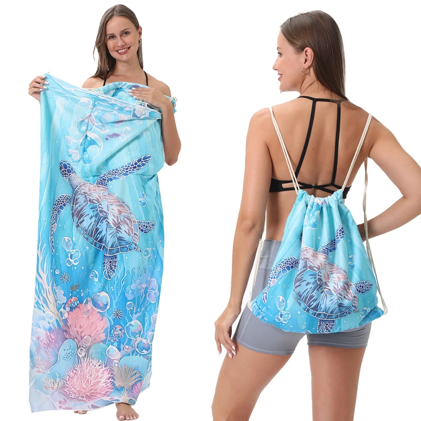 🔥HOT SALE🏖️ 2-in-1 Organic Cotton Towel Bag🔥