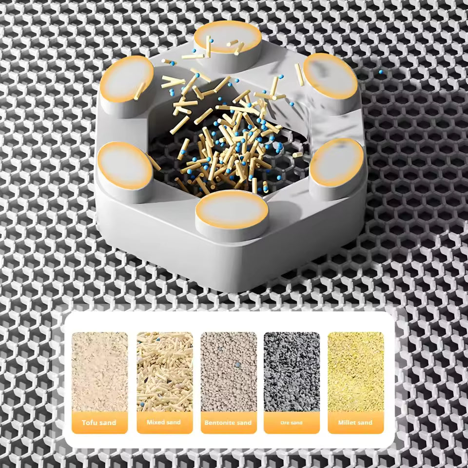 Double-Layer Cat Litter Mat — Anti-Splash & Sand-Trap Pad